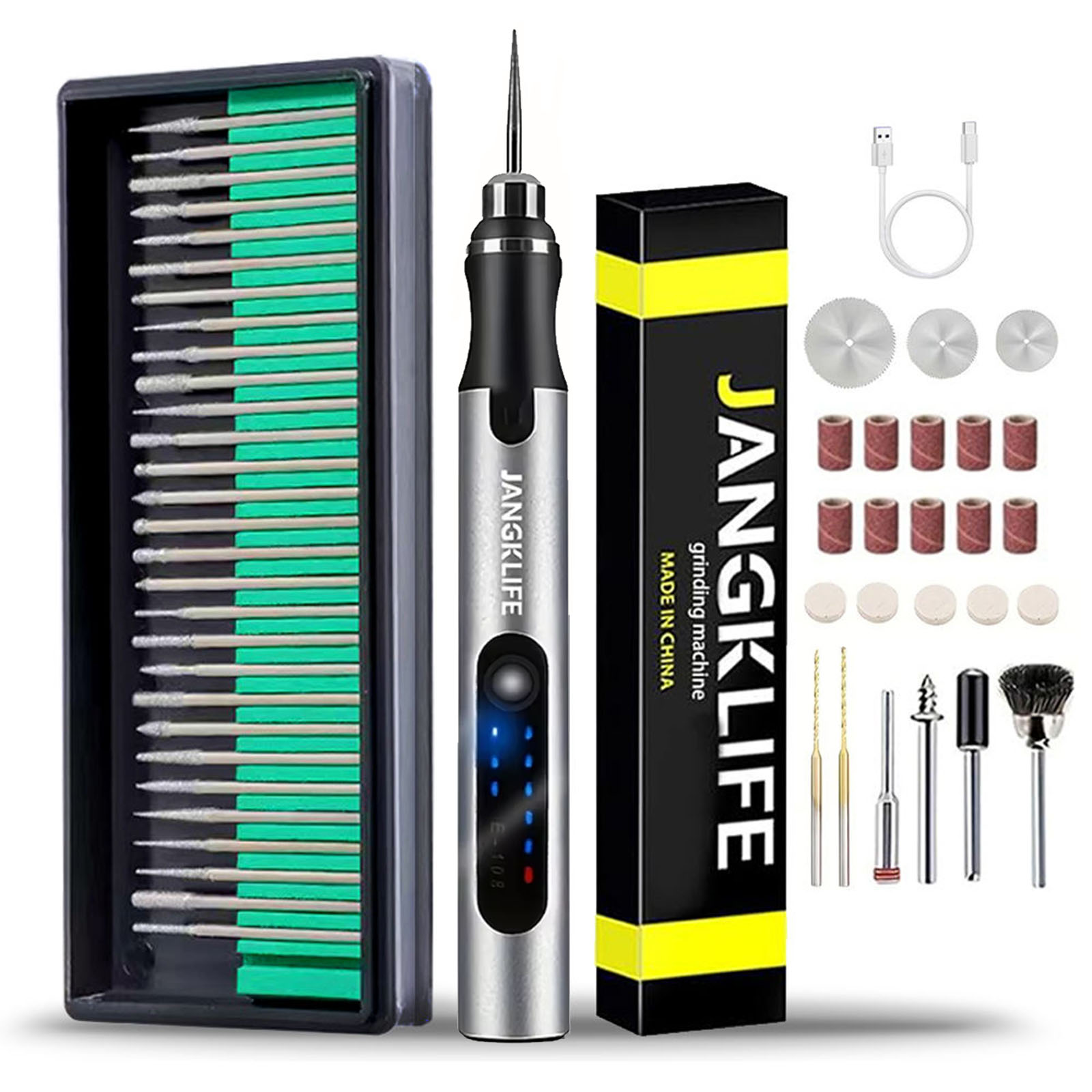 Resin Art Drill Machine - ชุดเครื่องมือหมุนไร้สาย USB ปากกาแกะสลักงานไม้แบบ DIY สำหรับเครื่องประดับโลหะแก้วเจาะแบบไร้สายขนาดเล็ก