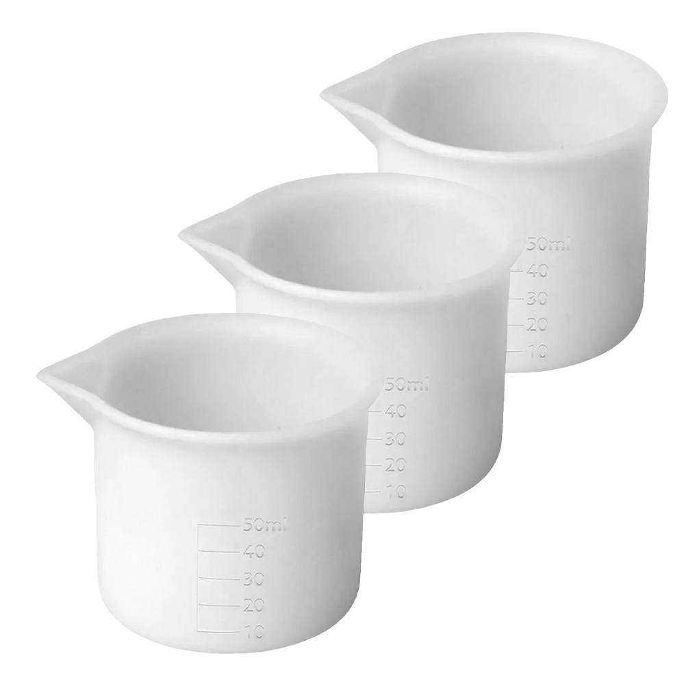 Resin Mixing Cup - ถ้วยตวงซิลิโคน 3 ชิ้น ขนาด 50 มล.