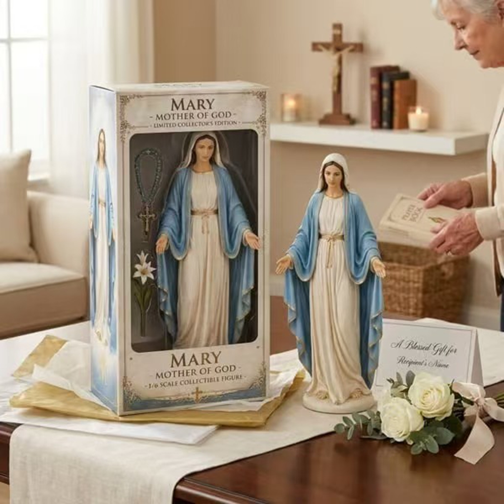 Resin Art Mary - เครื่องประดับตั้งโต๊ะรูปพระแม่มารี，งานฝีมือเรซิ่นรูปพระพุทธรูปสำหรับตกแต่ง，เหมาะสำหรับวางในห้องนั่งเล่น