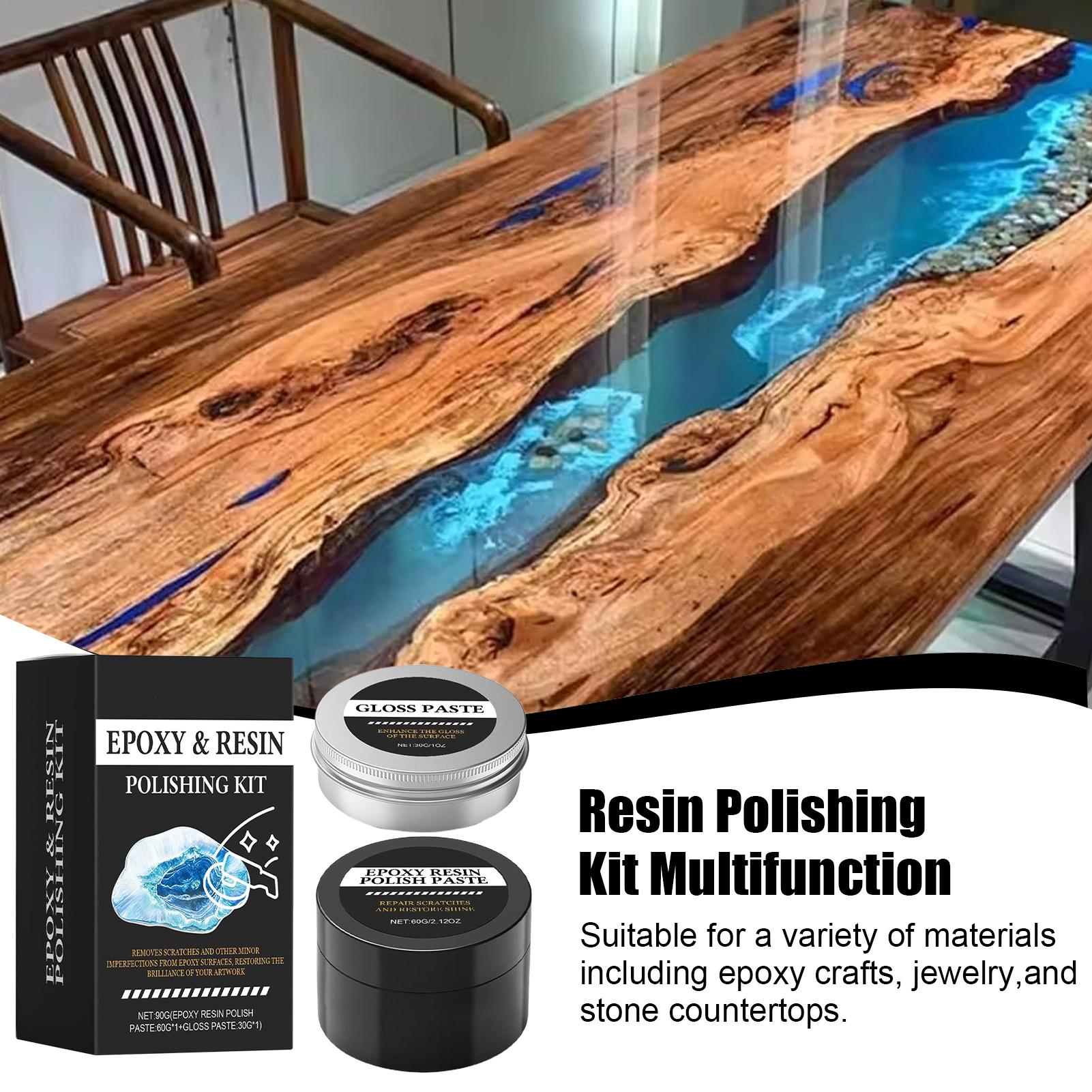 Resin Art For Beginner - ชุดขัดเรซินอีพ็อกซี่ - น้ำยาขัดรอยขีดข่วนเนื้อครีมเพื่อคืนความเงางาม - ขัดง่ายสำหรับงานเรซินอาร์ต ของตกแต่งโต๊ะ