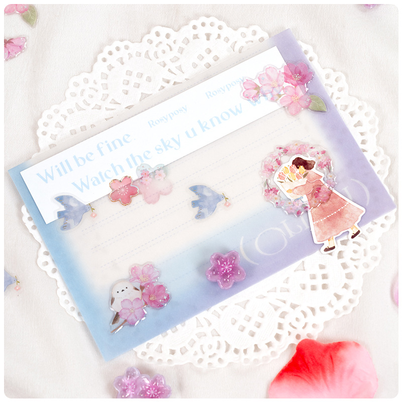 Resin Art Products - สไตล์ญี่ปุ่นซากุระคริสตัล 3D สติกเกอร์สีชมพูน่ารักสําหรับสาวงานฝีมือ DIY ตกแต่งโทรศัพท์มือถือกรณีงานฝีมือ DIY