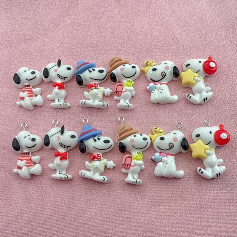 Resin Art Jewelry Kit - จี้รูปสุนัขตัวเล็กน่ารักทำจากเรซิ่น 10 ชิ้น สำหรับทำเครื่องประดับ DIY ต่างหู