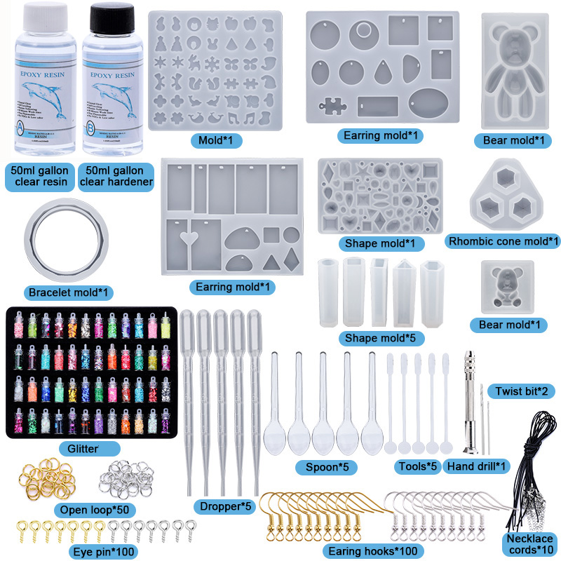 Resin Art All - อีพ็อกซี่เรซินแม่พิมพ์ซิลิโคน Starter Kit All in One