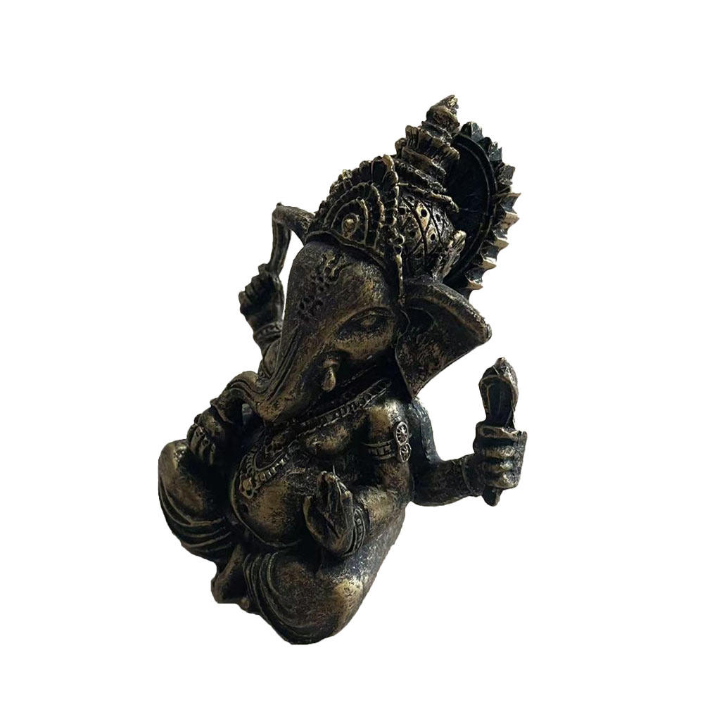 Resin Art India - งานประติมากรรมพระพิฆเนศอินเดีย 1 ชิ้น ทำจากเรซิ่น ของตกแต่งบ้าน สำนักงาน