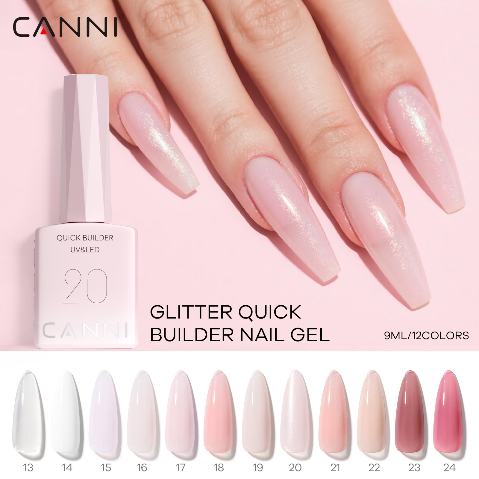 Resin Art All - เจลยูวีสำหรับต่อเล็บ CANNI UV Construction Gel สูตรแห้งเร็วในขวด
