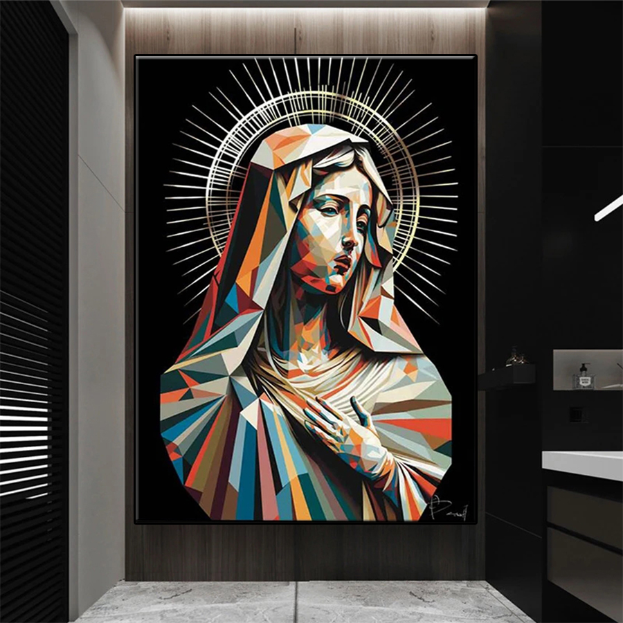 Resin Art Mary - 5D ภาพศิลปะแอบสแตรกต์สำหรับปักเพชรภาพศิลปะแอบสแตรกต์ภาพวาดเพชรปักครอสติชโมเสคศิลปะบนผนังมาใหม่ล่าสุด