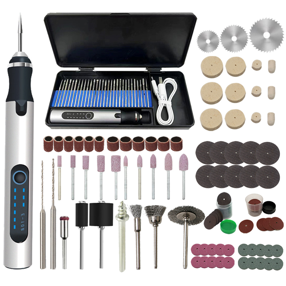 Resin Art Drill Machine - 4.2V 5000-10000-18000r ไฟฟ้ามินิเครื่องบดปากกาแกะสลักไร้สายเครื่องบดไร้สาย Micro ROTARY เครื่องมือเจาะสําหรับเครื่องประดับโลหะ