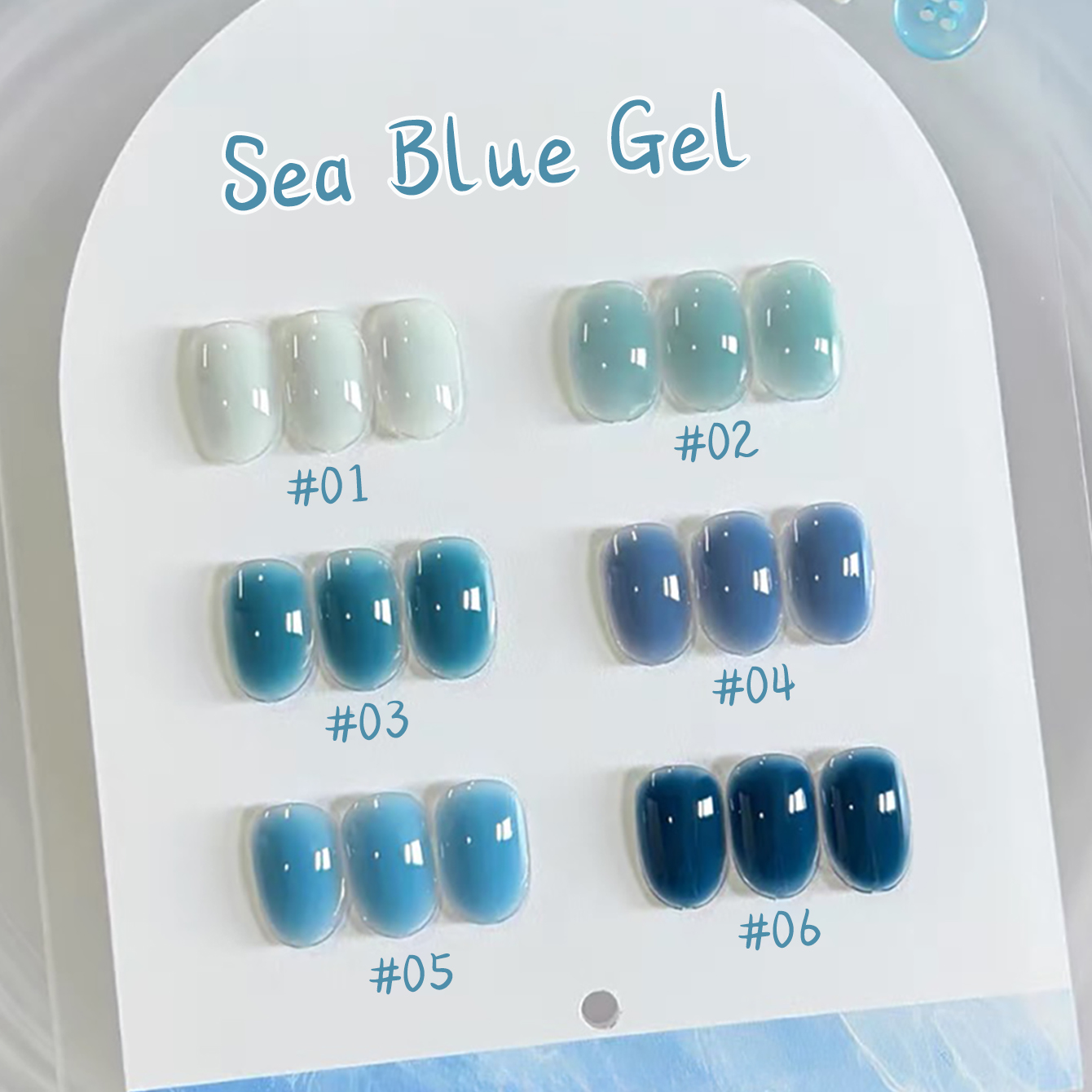 Resin Art All - 1-10 ชิ้น WS ไอซ์ ทรานส์เพอเรนท์ บลู
