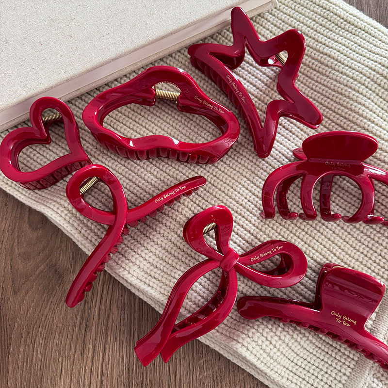 ใหม่ปีสีแดงคลิปหนีบผมตัวใหญ่กิ - Resin Art Alphabet บทวิจารณ์และราคา