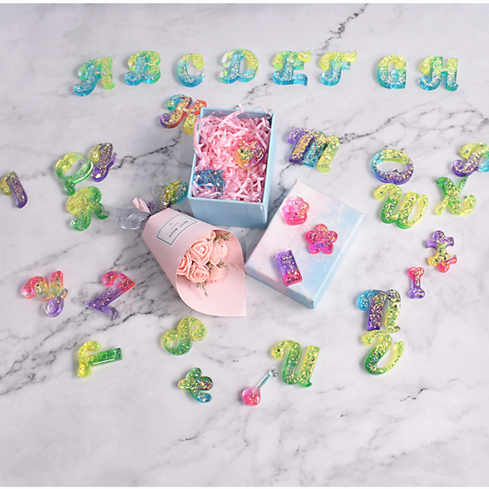 ตัวอักษรอีพ็อกซี่เรซินแม่พิมพ์ - Resin Art Alphabet บทวิจารณ์และราคา