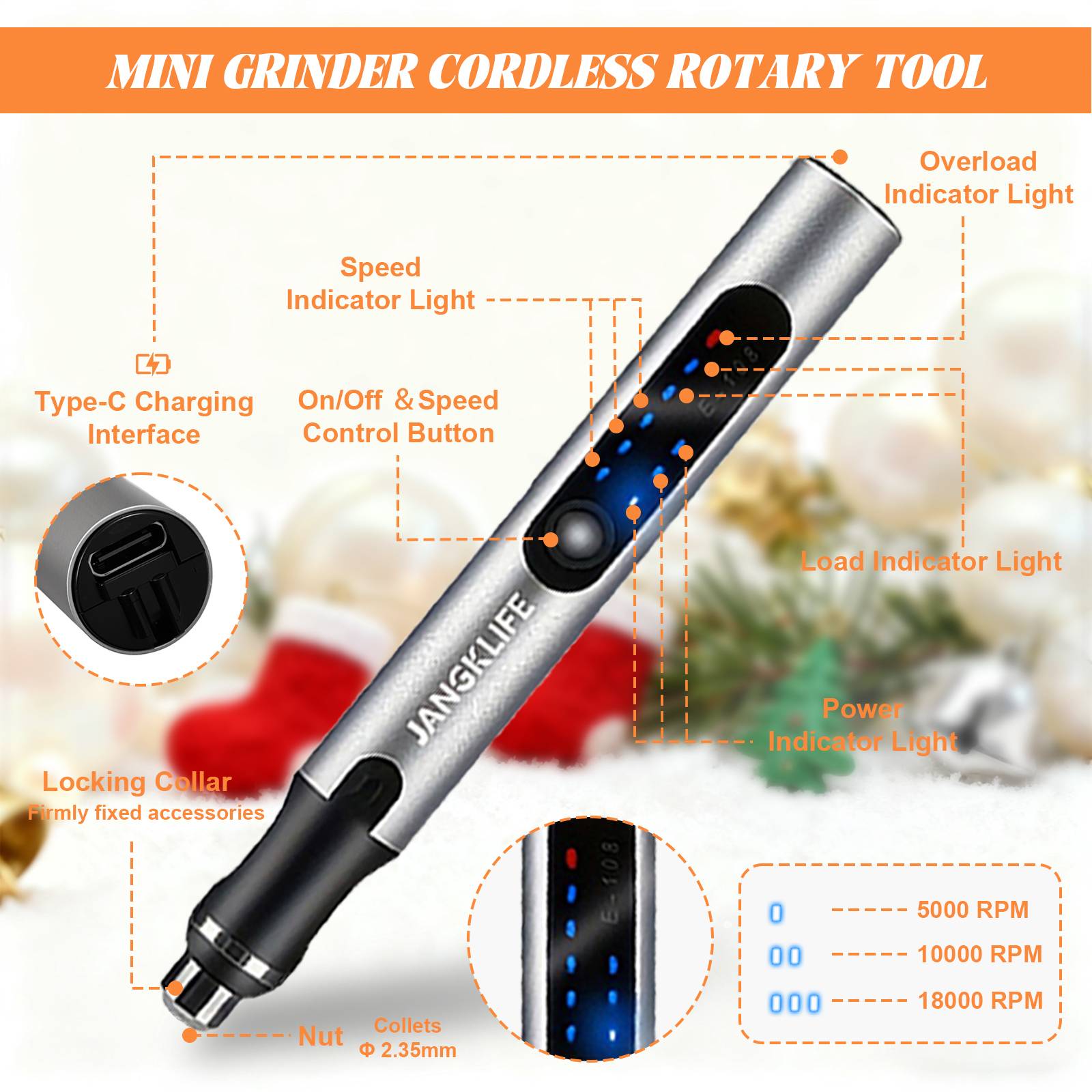 ชุดเครื่องมือหมุนไร้สาย USB ปา - Resin Art Drill Machine บทวิจารณ์และราคา