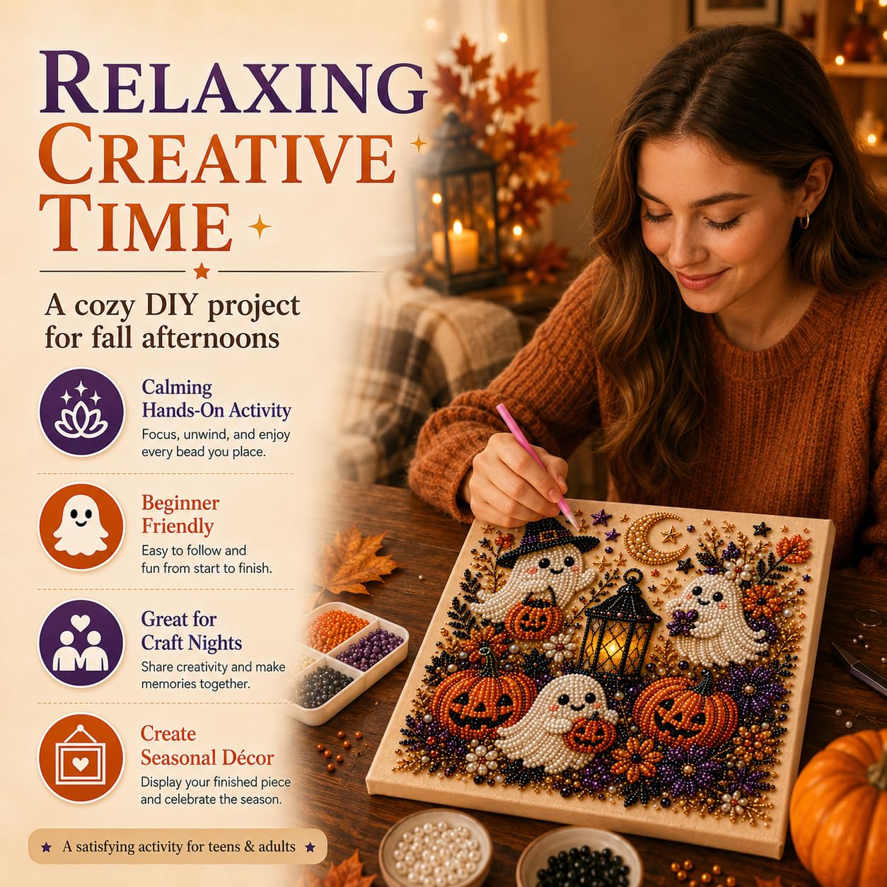 ชุดงานศิลปะไข่มุกผีฮาโลวีนสำหร - Resin Art For Beginner บทวิจารณ์และราคา