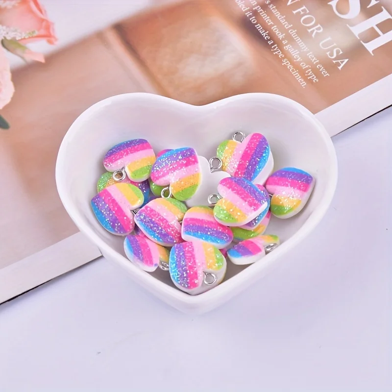 ชาร์มเรซิ่นรูปหัวใจหลากสี 10 ช - Resin Art Jewelry Kit บทวิจารณ์และราคา