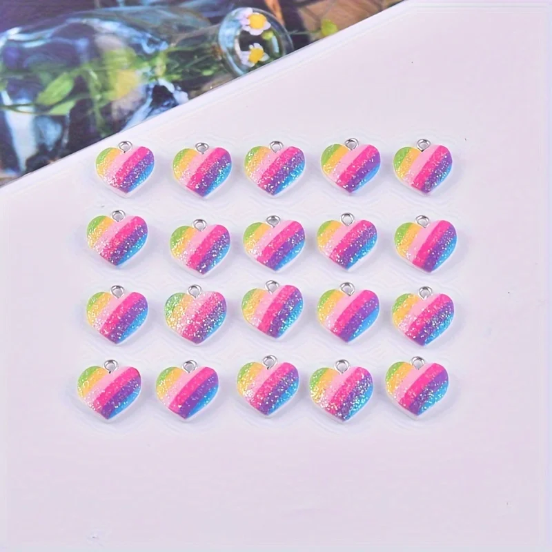 ชาร์มเรซิ่นรูปหัวใจหลากสี 10 ช - Resin Art Jewelry Kit บทวิจารณ์และราคา