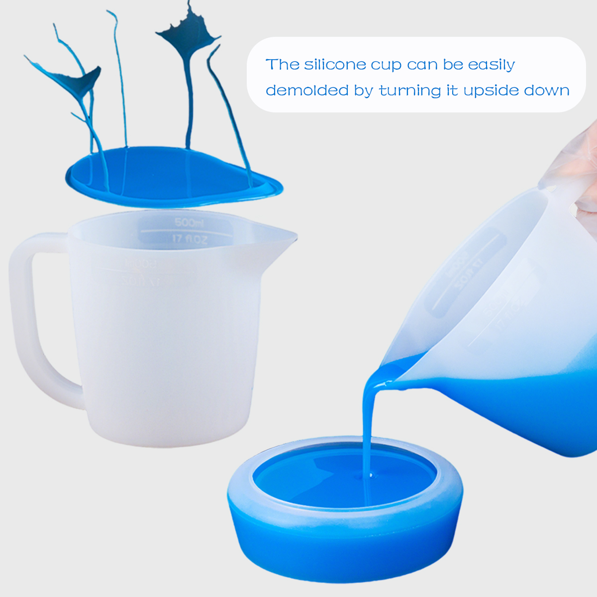 500ML ถ้วยตวงซิลิโคนพร้อมที่จั - Resin Mixing Cup บทวิจารณ์และราคา