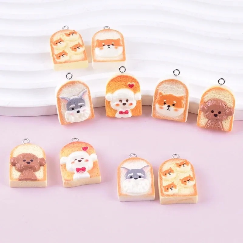 จี้เรซิ่นรูปสุนัขขนมปังปิ้งน่า - Resin Art Products บทวิจารณ์และราคา