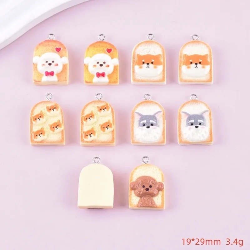 จี้เรซิ่นรูปสุนัขขนมปังปิ้งน่า - Resin Art Products บทวิจารณ์และราคา