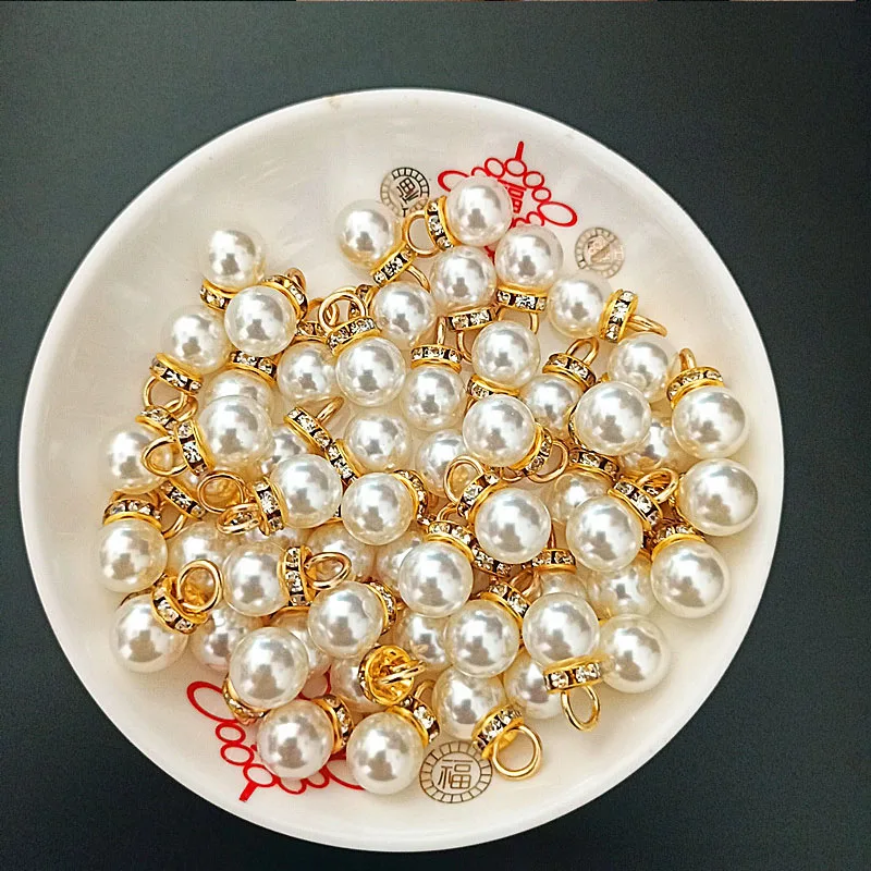 30 ชิ้นรอบเพิร์ลเพชรจี้ทองเงิน - Resin Art Gift For Anniversary บทวิจารณ์และราคา