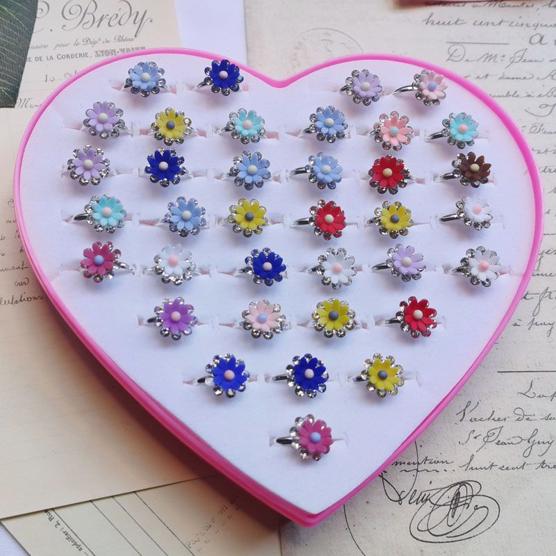 10 ชิ้น/ล็อตน่ารักเด็กการ์ตูนแ - Resin Art Ring บทวิจารณ์และราคา