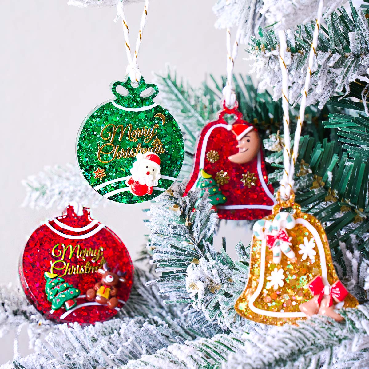 แท็กคริสต์มาสจี้ซิลิโคนแม่พิมพ - Resin Art Products บทวิจารณ์และราคา
