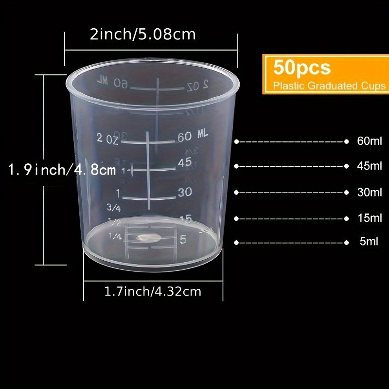 ถ้วยผสมอีพ็อกซี่แบบใส 50 ชิ้น  - Resin Mixing Cup บทวิจารณ์และราคา