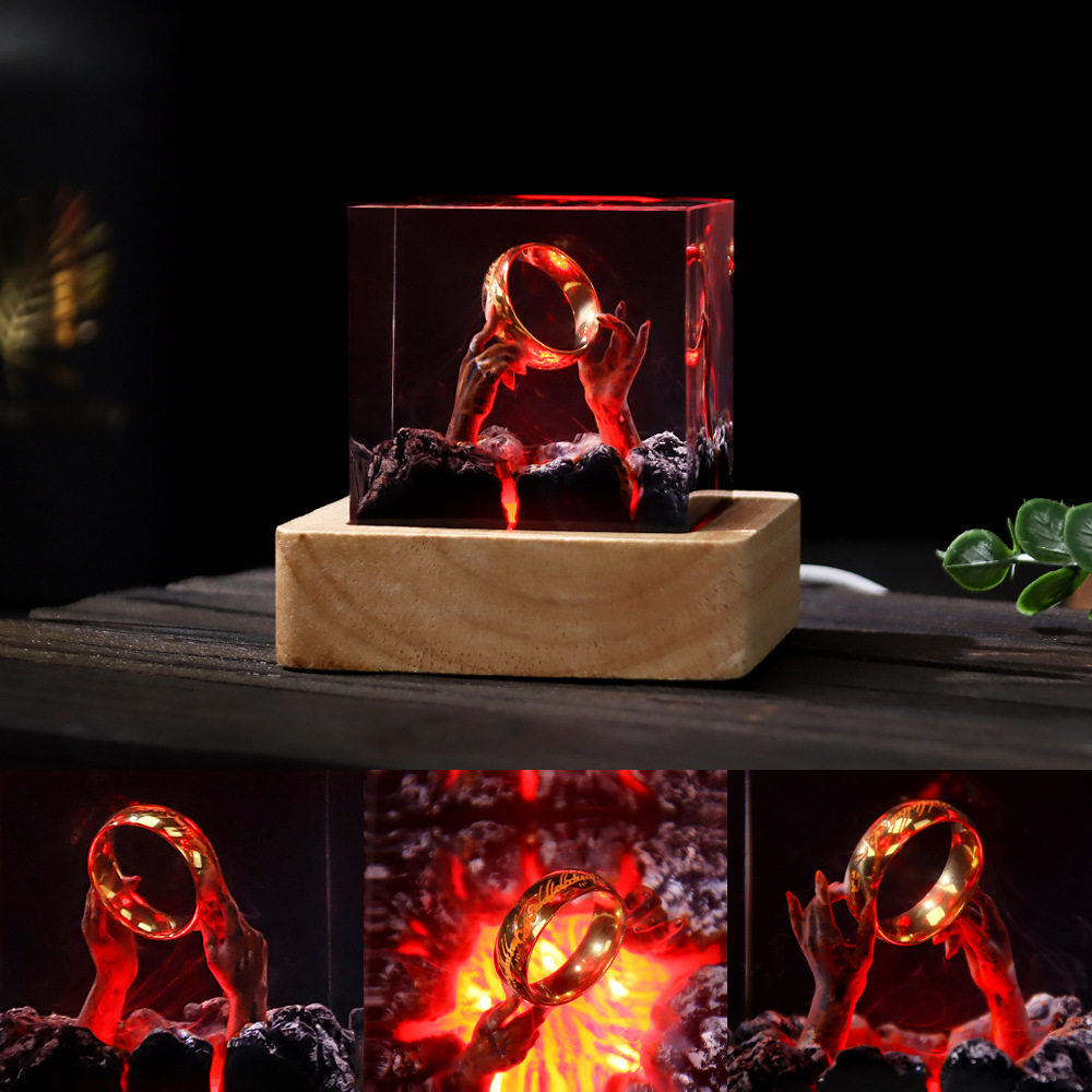 โคมไฟตั้งโต๊ะเรซิ่นรูปสิ่งมีชี - Resin Art Ring บทวิจารณ์และราคา