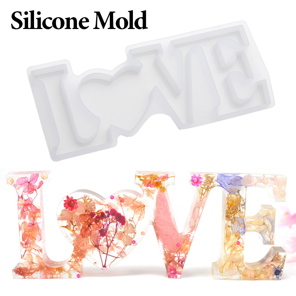 1 PC Heart Shape HOME LOVE แม่ - Resin Art Alphabet บทวิจารณ์และราคา