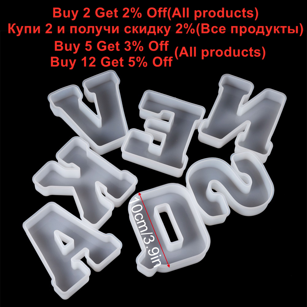 3 ขนาด A ถึง Z Letter แม่พิมพ์ - Resin Art Alphabet บทวิจารณ์และราคา
