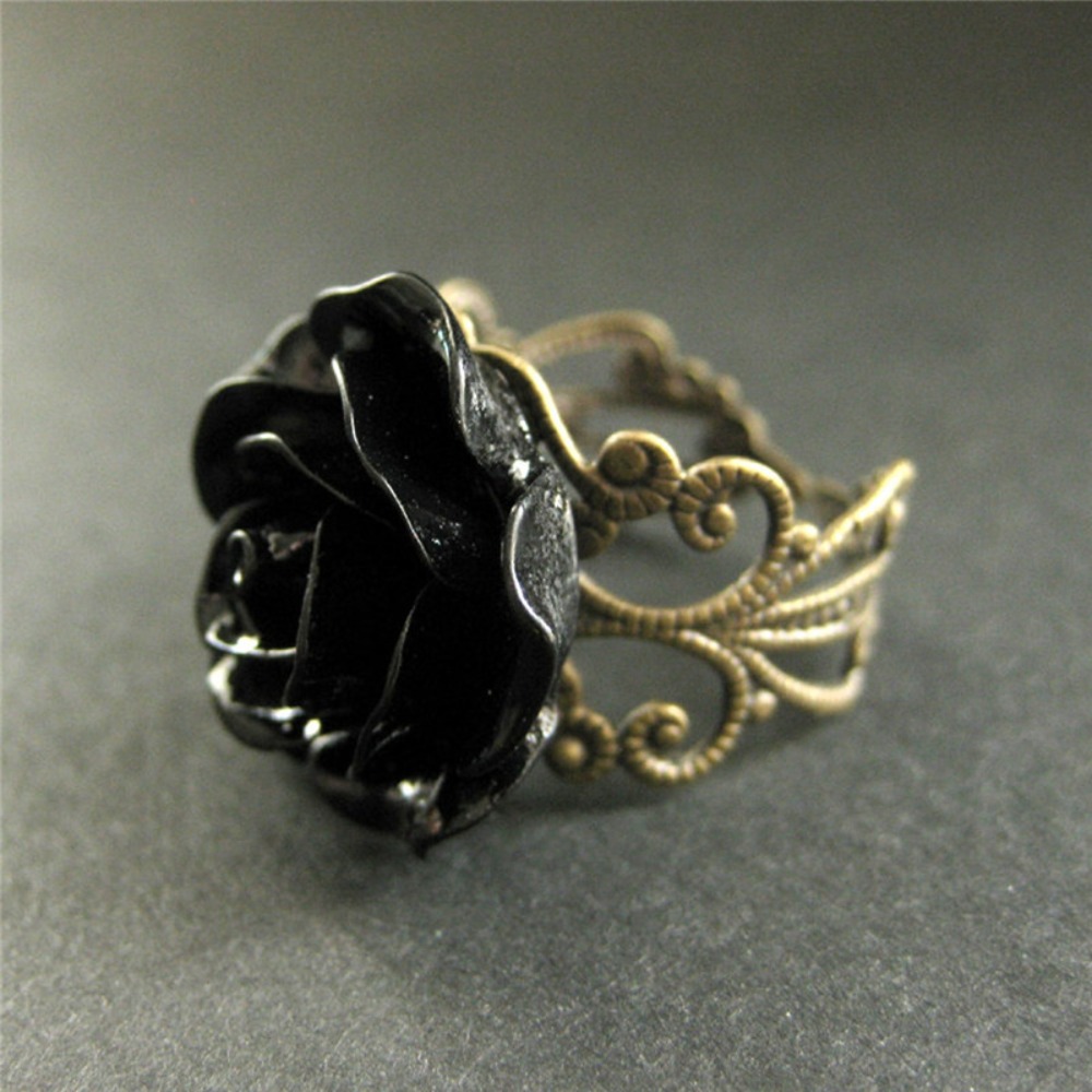 อารมณ์ Retro สีดําเรซิ่นสเตอริ - Resin Art Ring บทวิจารณ์และราคา