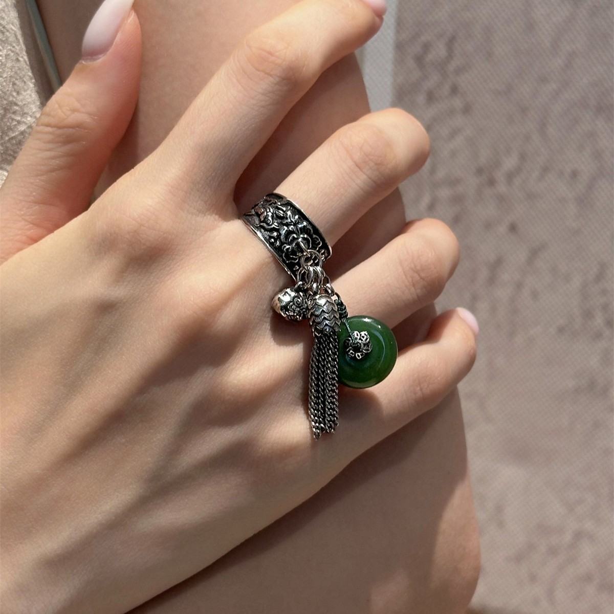 WJFH-ARTS ใหม่สไตล์จีนวินเทจลา - Resin Art Ring Design บทวิจารณ์และราคา