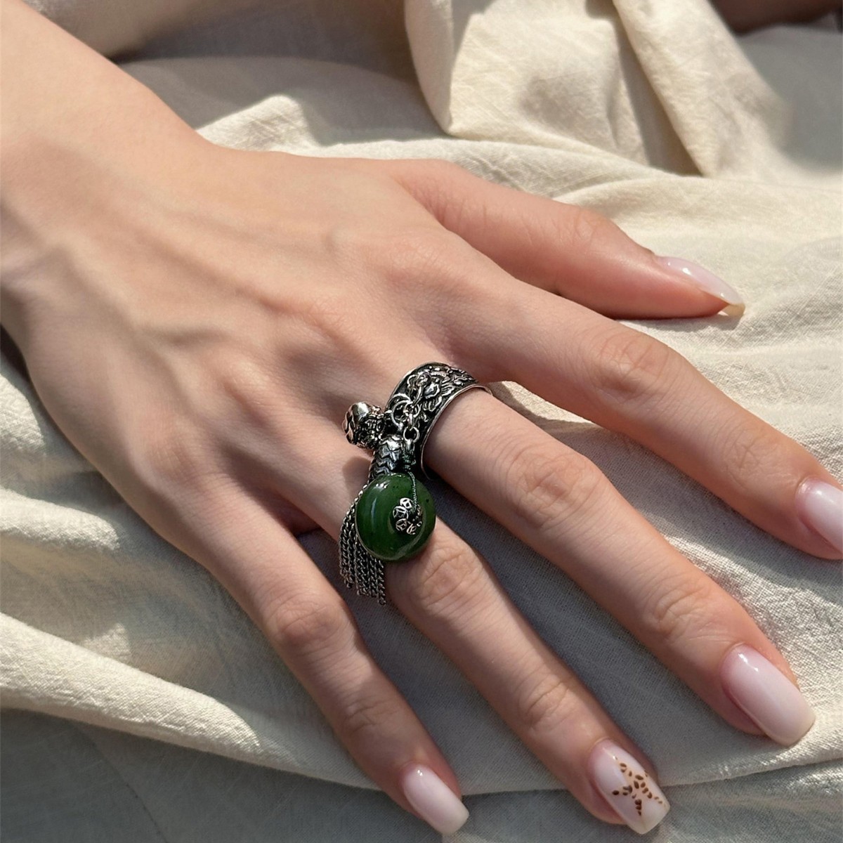 WJFH-ARTS ใหม่สไตล์จีนวินเทจลา - Resin Art Ring Design บทวิจารณ์และราคา