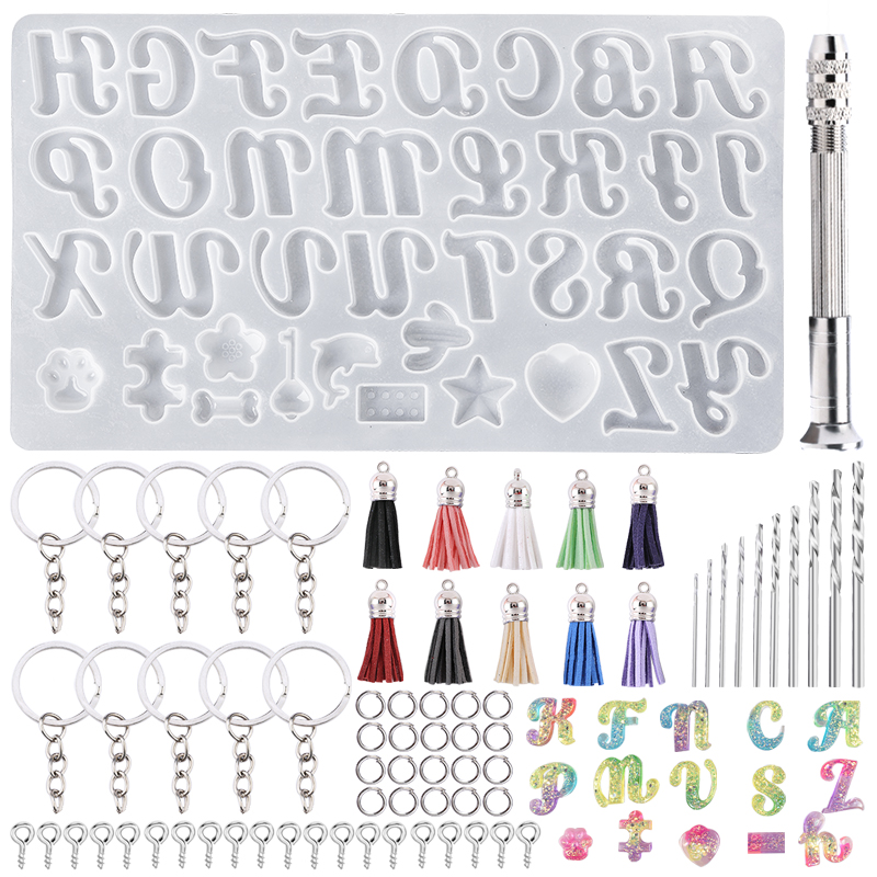 ตัวอักษรพวงกุญแจแม่พิมพ์ตัวอัก - Resin Art Alphabet บทวิจารณ์และราคา