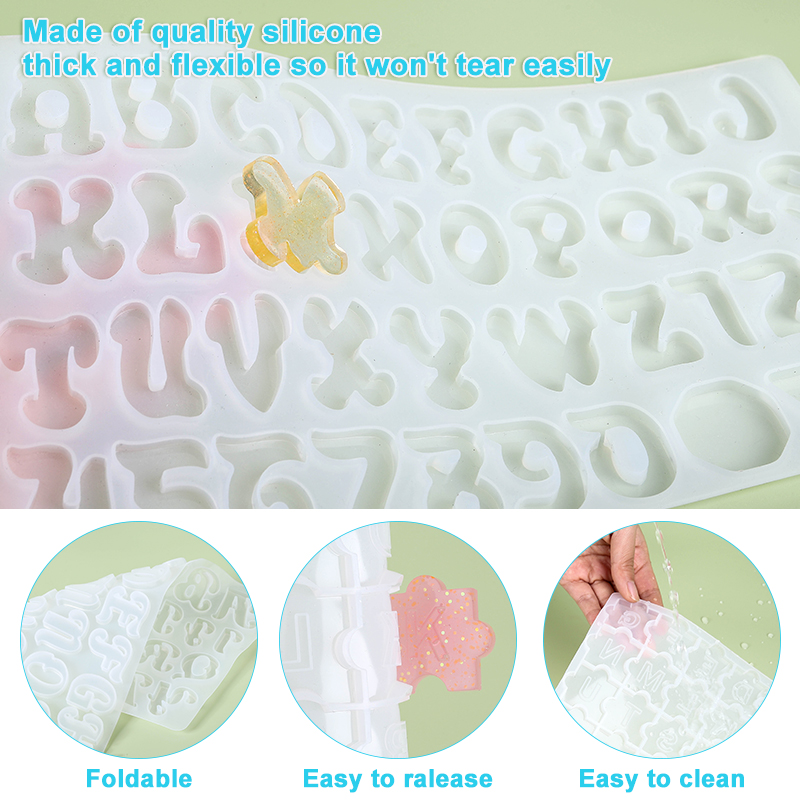 ตัวอักษรพวงกุญแจแม่พิมพ์ตัวอัก - Resin Art Alphabet บทวิจารณ์และราคา