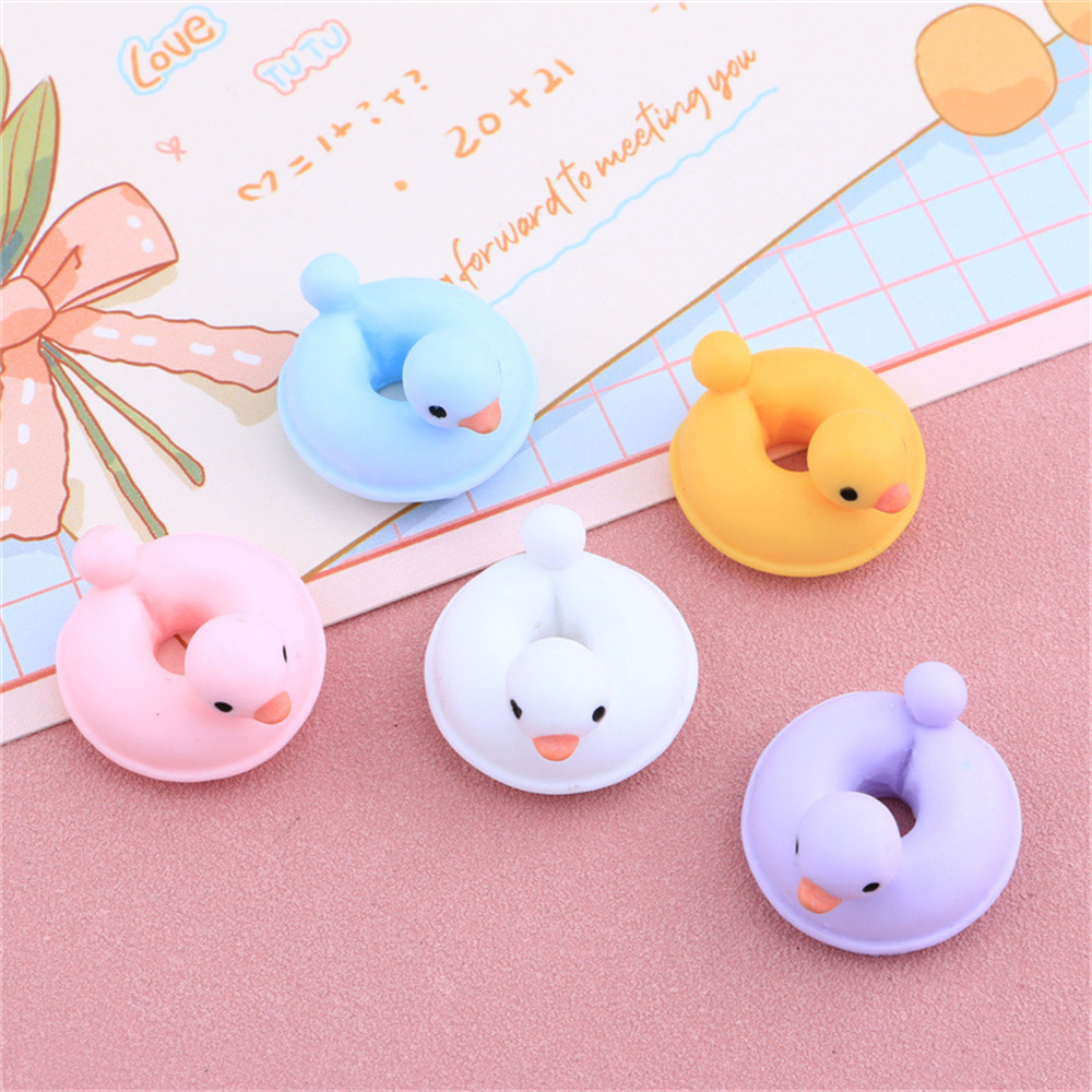 20Pcs การ์ตูนเป็ดห่วงว่ายน้ำ D - Resin Art Ring บทวิจารณ์และราคา