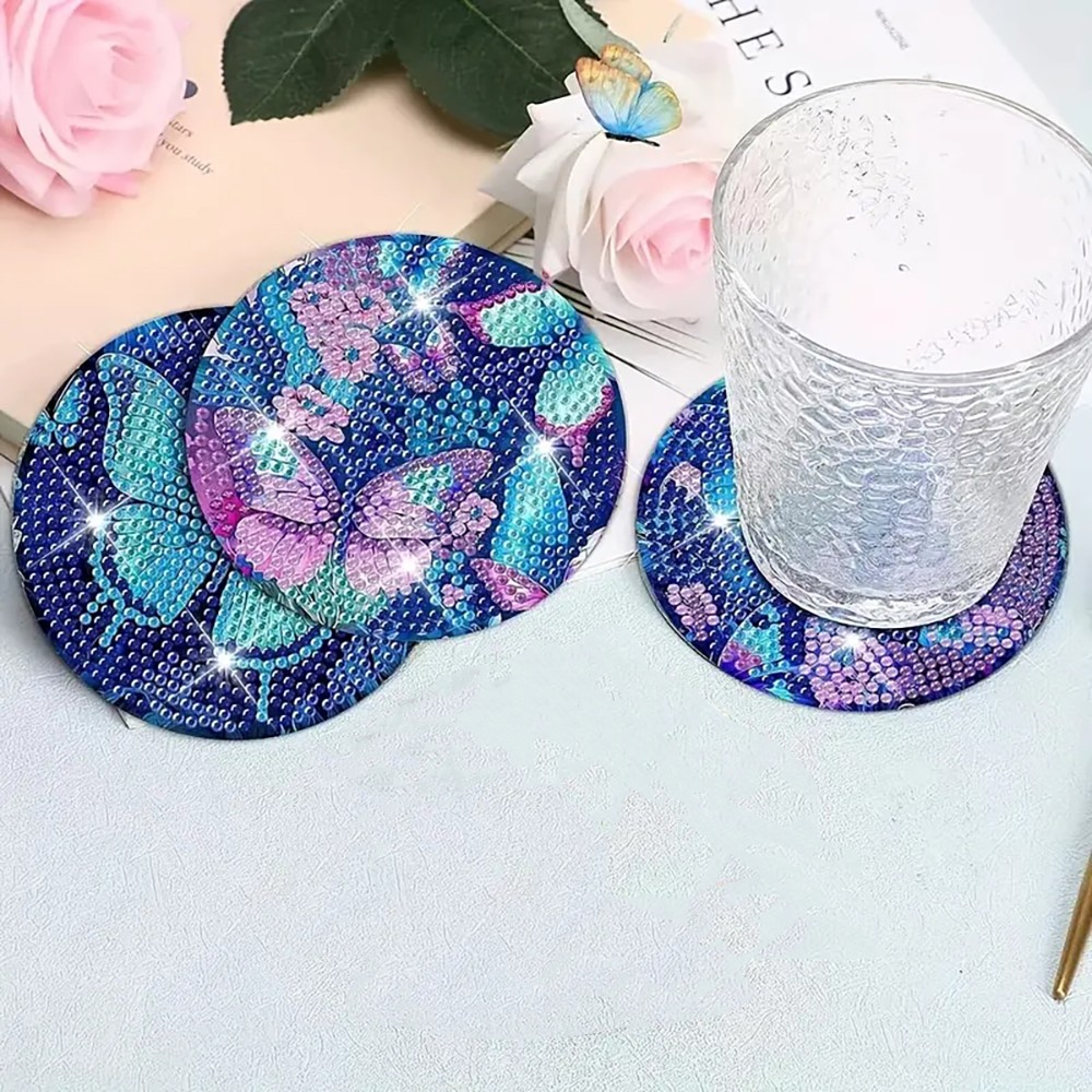 แผ่นรองแก้วงานศิลปะเพชร 8 ชิ้น - Resin Art For Beginner บทวิจารณ์และราคา