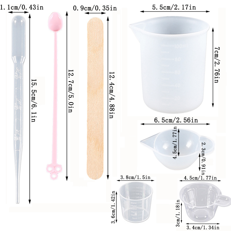 ชุดเครื่องมือหล่อเรซิ่นอีพ็อกซ - Resin Mixing Cup บทวิจารณ์และราคา