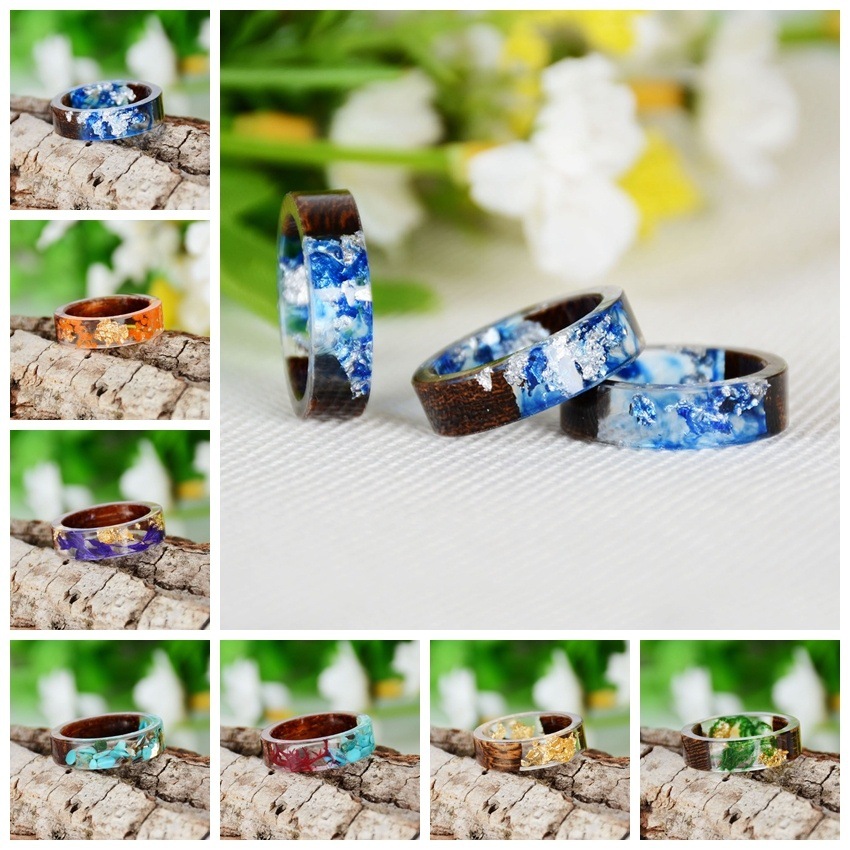 สร้างสรรค์ไม้เรซิ่นแหวนผู้หญิง - Resin Art Ring บทวิจารณ์และราคา