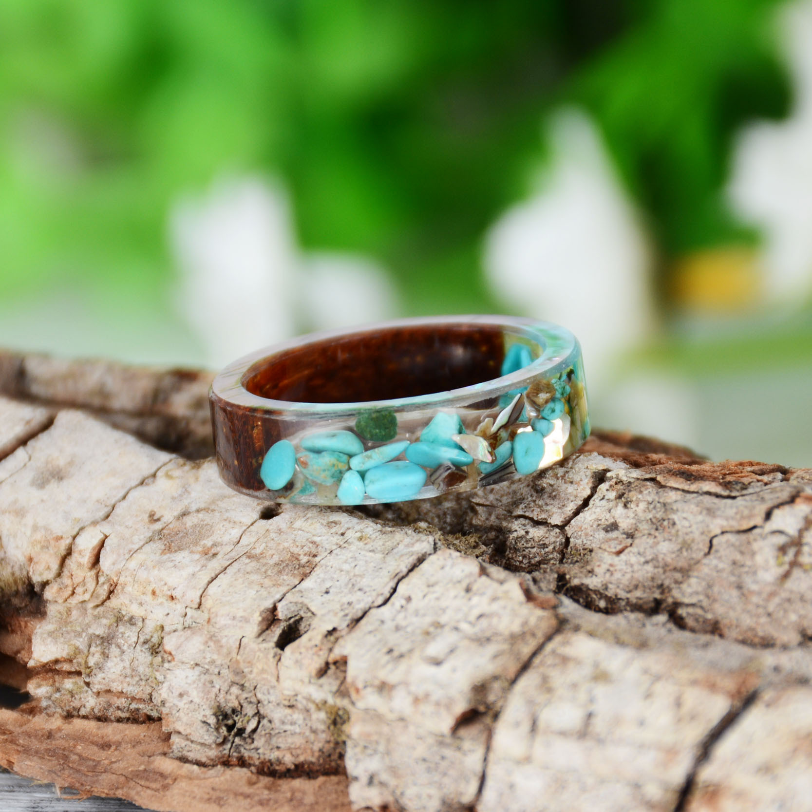 สร้างสรรค์ไม้เรซิ่นแหวนผู้หญิง - Resin Art Ring บทวิจารณ์และราคา