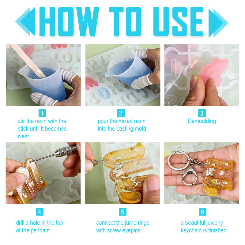 ตัวอักษรพวงกุญแจแม่พิมพ์ตัวอัก - Resin Art Alphabet บทวิจารณ์และราคา