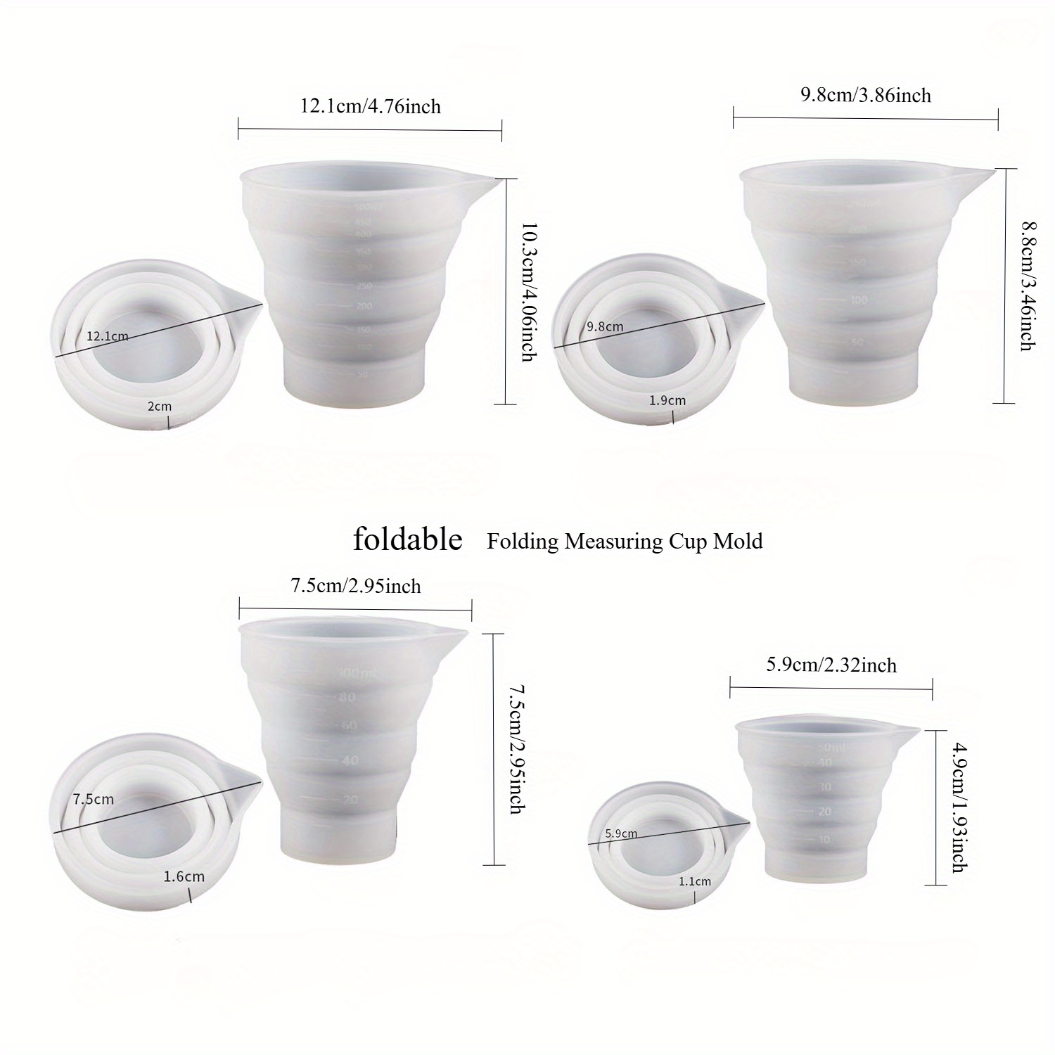 ถ้วยตวงซิลิโคนพับได้ขนาด 50-50 - Resin Mixing Cup บทวิจารณ์และราคา