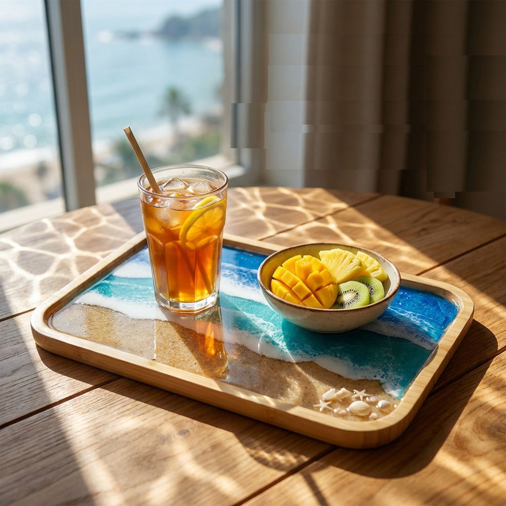 ถาดตกแต่งงานศิลปะเรซิ่นอีพ็อกซ - Resin Art Kitchen บทวิจารณ์และราคา