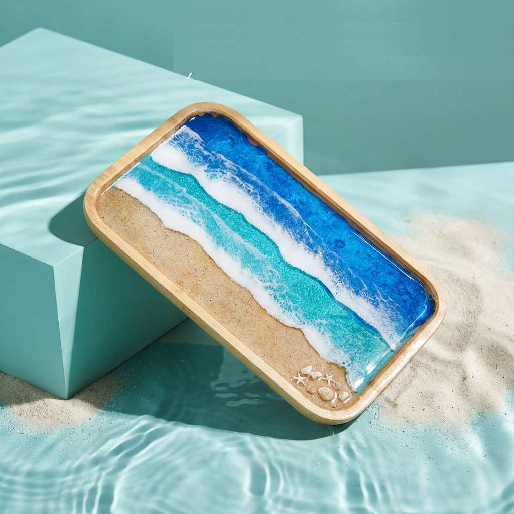 ถาดตกแต่งงานศิลปะเรซิ่นอีพ็อกซ - Resin Art Kitchen บทวิจารณ์และราคา
