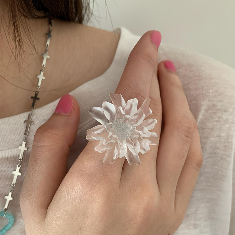 HUANZHI สีขาวโปร่งใส Frosted เ - Resin Art Ring บทวิจารณ์และราคา