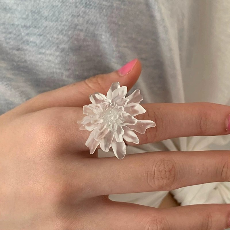 HUANZHI สีขาวโปร่งใส Frosted เ - Resin Art Ring บทวิจารณ์และราคา