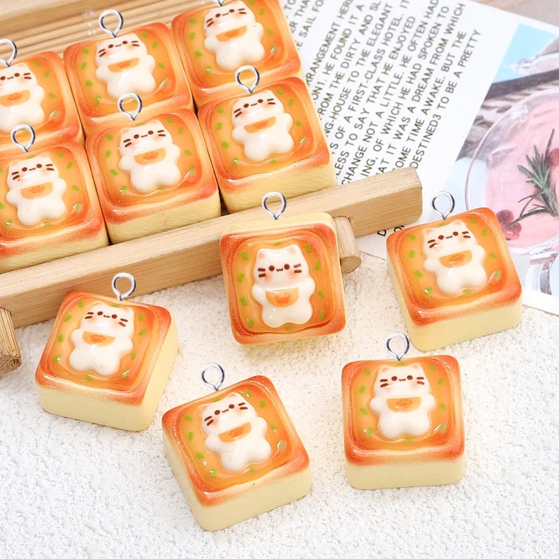 ชาร์มเรซิ่นรูปขนมปังปิ้งลายแมว - Resin Art Jewelry Kit บทวิจารณ์และราคา