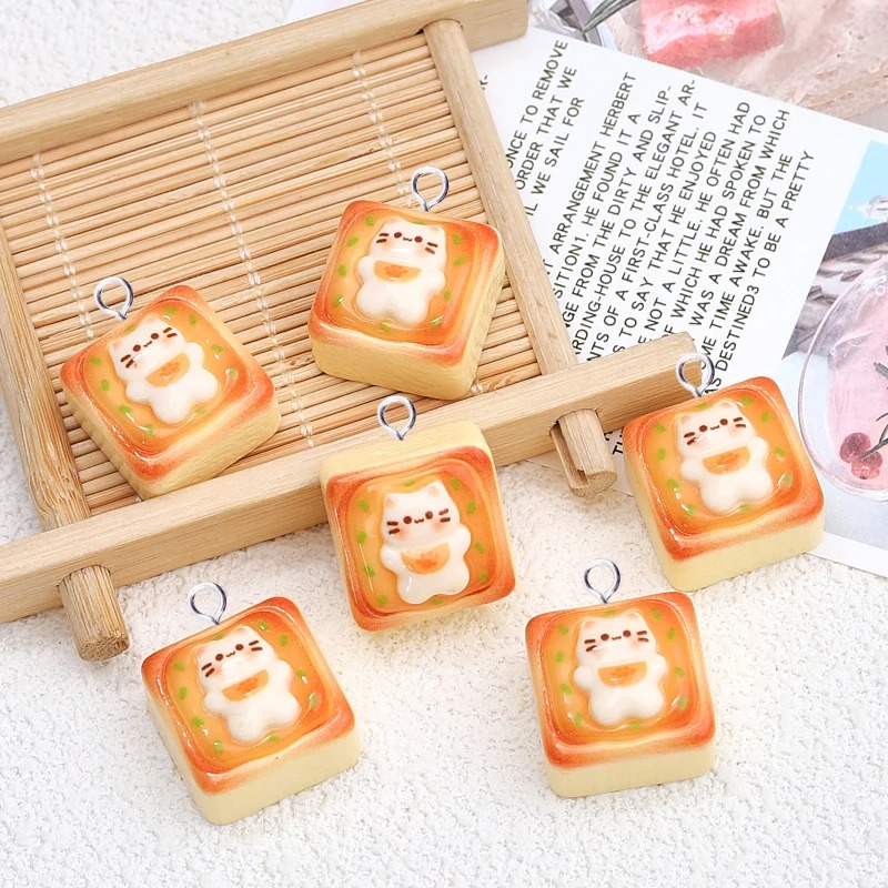ชาร์มเรซิ่นรูปขนมปังปิ้งลายแมว - Resin Art Jewelry Kit บทวิจารณ์และราคา