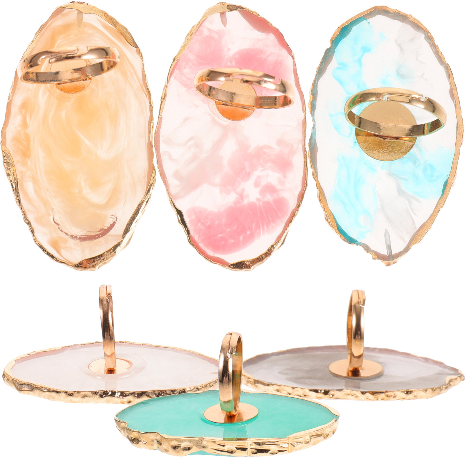 ชุด 6 ชิ้น แผ่นผสมสีเล็บเรซินแ - Resin Art Ring Design บทวิจารณ์และราคา