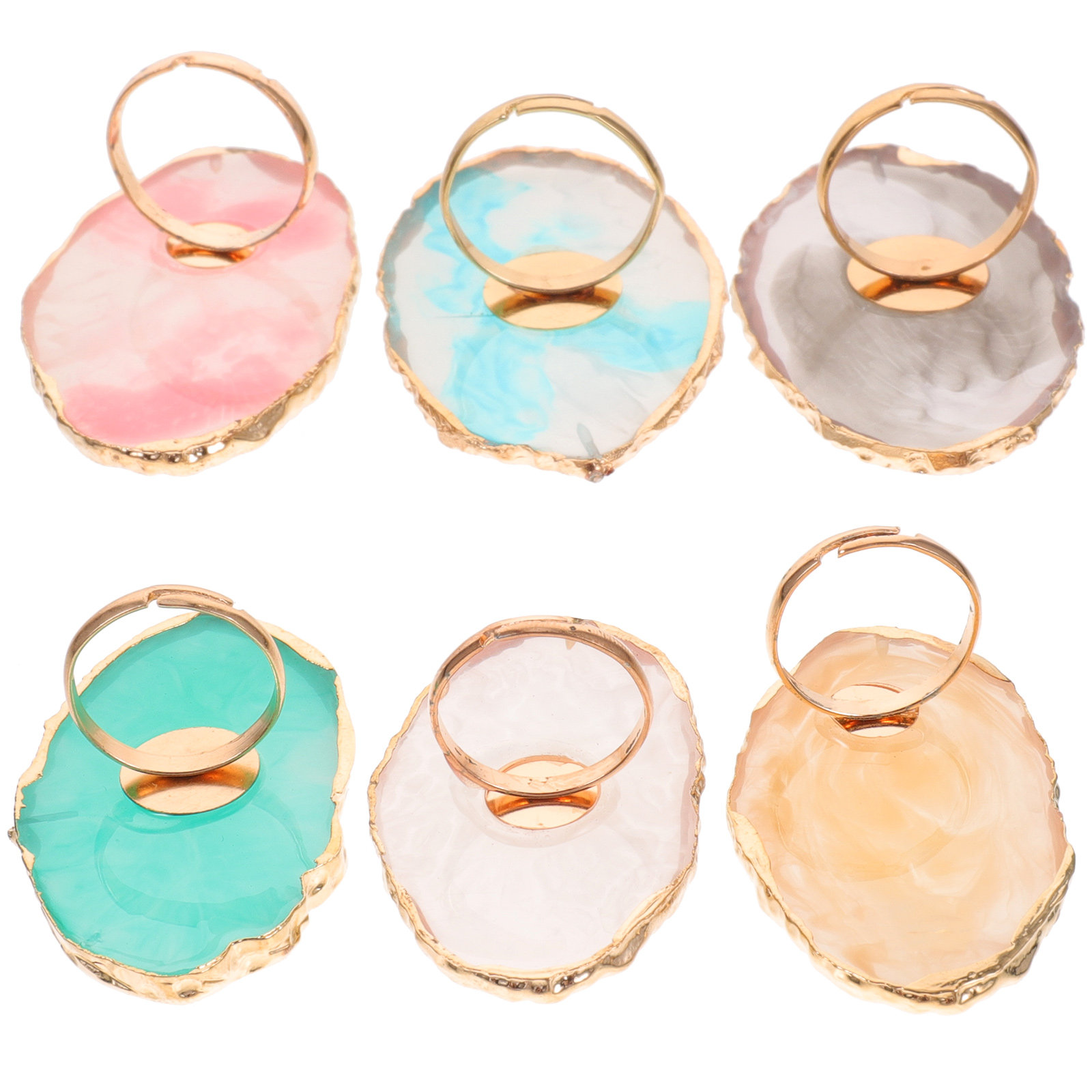ชุด 6 ชิ้น แผ่นผสมสีเล็บเรซินแ - Resin Art Ring Design บทวิจารณ์และราคา