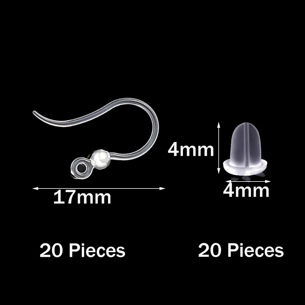 ตะขอเกี่ยวต่างหูพลาสติกใส 40 ช - Resin Art Jewelry Kit บทวิจารณ์และราคา