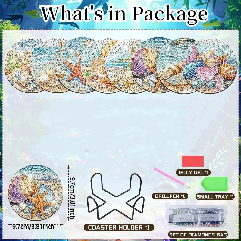 แผ่นรองแก้วลายเพชร 8 ชิ้น พร้อ - Resin Art For Beginner บทวิจารณ์และราคา